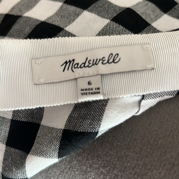 Madewell black-and-white checkered wrap skirt - Picture 6 of 10